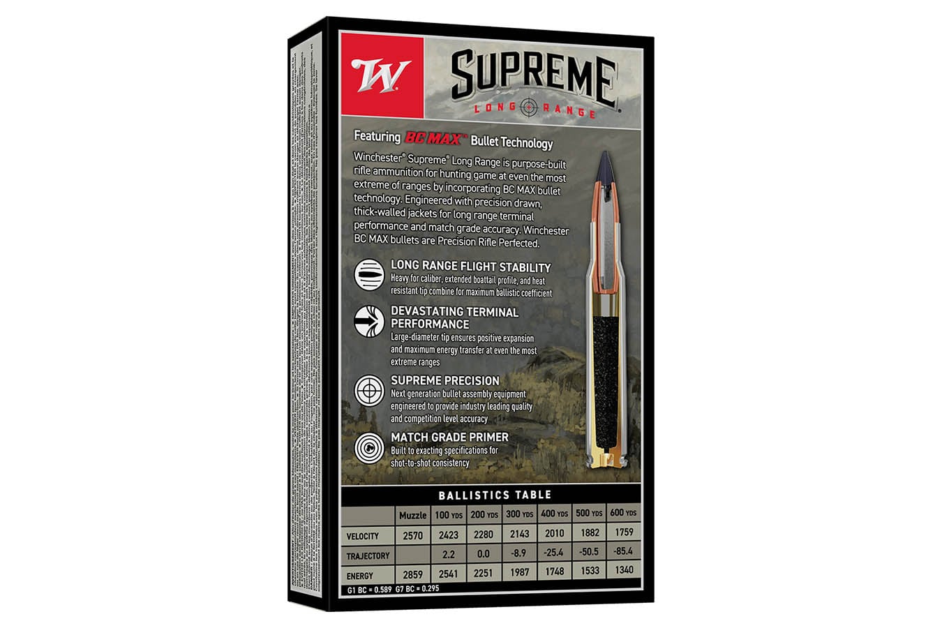 WINCHESTER AMMO 30-06 Springfield 195 gr BC MAX Supreme Long Range 20/Box